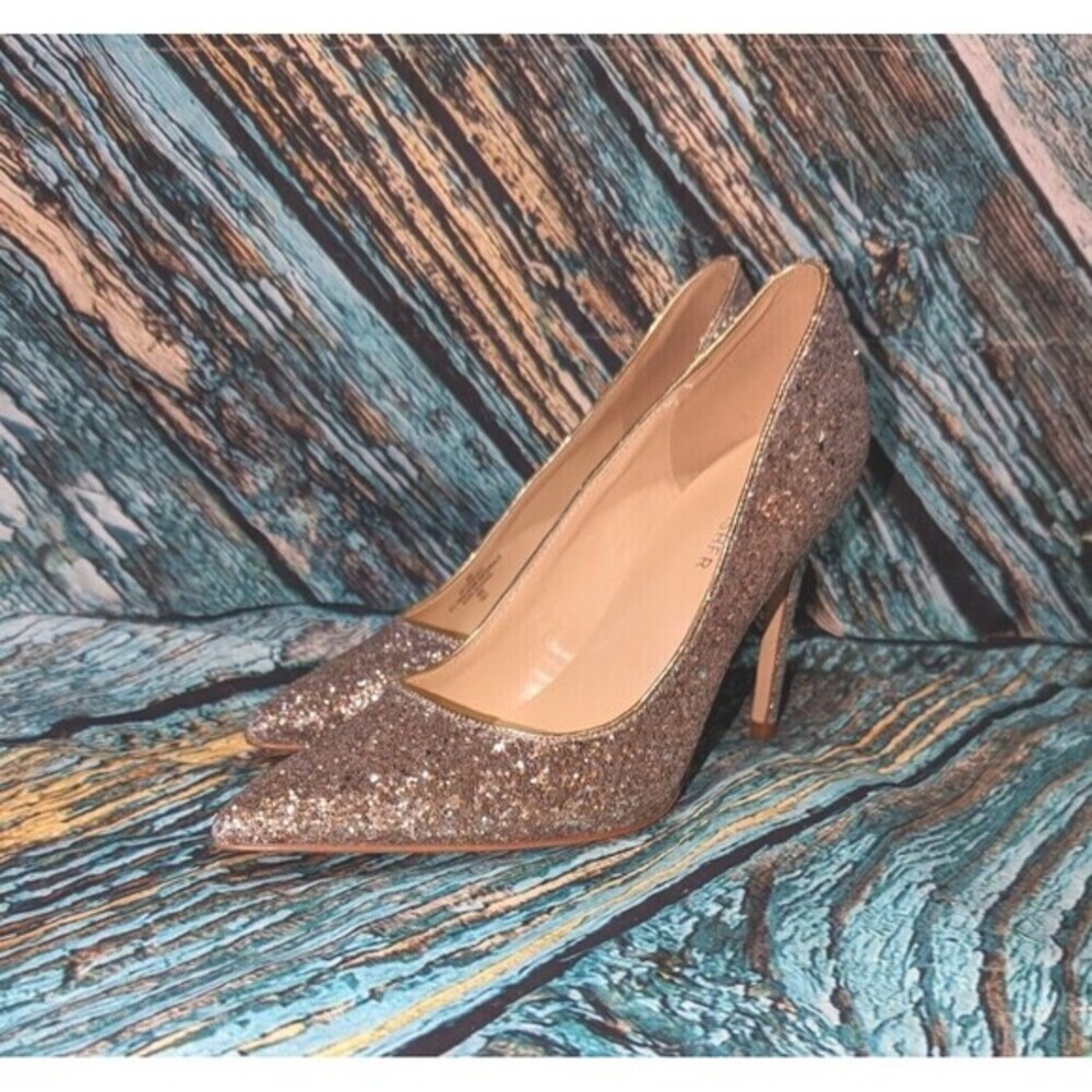 Y2K Glam Barbiecore Marc Fisher Glitter Stiletto Pumps NWOT 8‎ Party Girl Glam